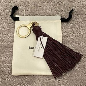 Kate Spade Tassel Key Fob Keychain in Deep Plum